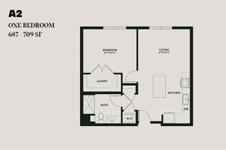 Alba One Bedroom A2 407 407 floor plan